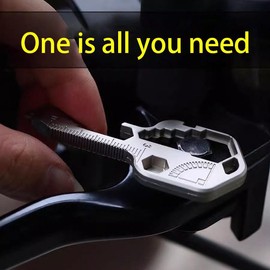 Tigbrother 24-in-1 Multi-Tool Key - Portable Stainless Steel Key Tool with Screwdriver, Wrench, Bottle Opener, Keychain Tools for Outdoor, Camping, Hiking & Everyday Carry (Colorful)