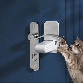 Door Handle Lock/Stopper - Anti-Open Device for Front, Main, Cat, or Kitchen Doors Door Stopper 3ea