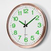 ALEENFOON Luminous Wall Clock, 30cm/12'' Glow in the Dark Silent
