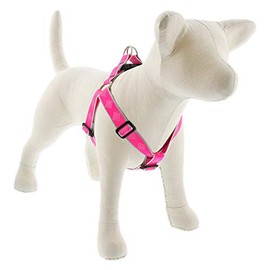 Lupine Reflective Step in Dog Harness 1" Wide Pink Diamond with 19-28" Girth