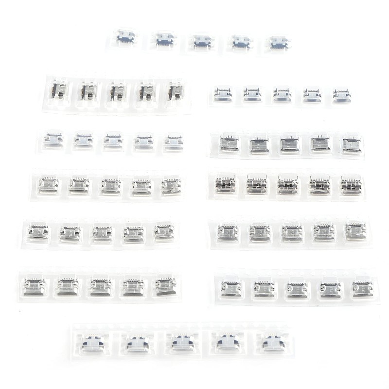 Shanrya Micro USB Connector, 60pcs Micro USB USB Mini for