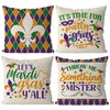 GAGEC Mardi Gras Cushion Covers 16 x 16 Inch Set