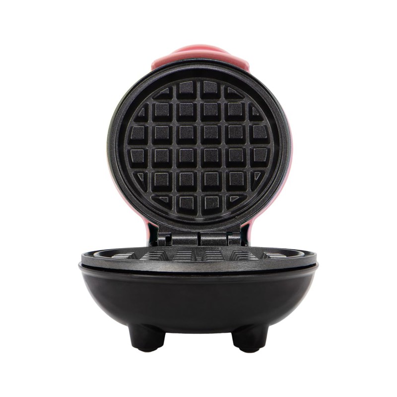Jocca - Round Waffle Iron in Pink, 500 W, Non-Stick