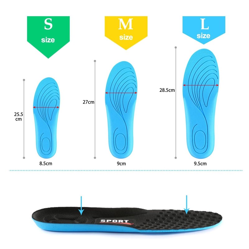 [Kozzim] Antibacterial Deodorizing Sponge Insole, Work Insole, Soft, Breathable, Absorbing