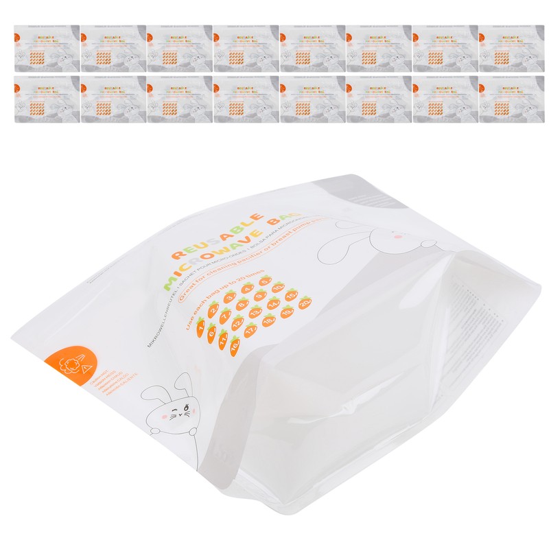 16pcs Bimirth Baby Bottle Cleaning Bag Breast Pump Teether Microwave