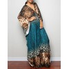 Bsubseach Women's Ethnic Print Kaftan Beach Dress Plus Size Beach
