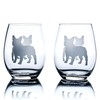 French Bulldog Wine Glasses (Set of 2) | Unique for