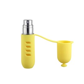 Yeejok 5ml Refillable Perfume Atomizer for Travel, TSA-Approved Portable Mini Empty Cologne Spray Pump Bottle Pocket Size Perfume Container for Men and Women, Yellow