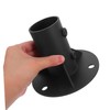 Operitacx Heavy-duty Black Fence Flange Metal Post 52mm Base Inner