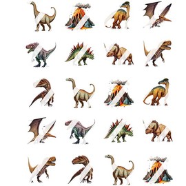 Dinosaur Nail Art Decals- Waterslide Nail Decals