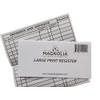 10 Pack Large Print Low Vision Checkbook Registers, 3" x