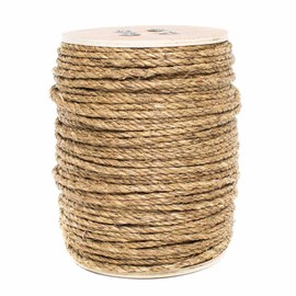 Rope and Cord 1/4” Manila Rope – All-Natural Multi-Purpose Rope – Perfect for Outdoor Utility, Recreation, and Decorations