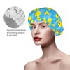Rubber Duck Shower Cap for Women Reusable Double Layers Waterproof