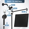 Shower Head,8”Rain Shower Head with Handheld Spray Combo with ON/OFF
