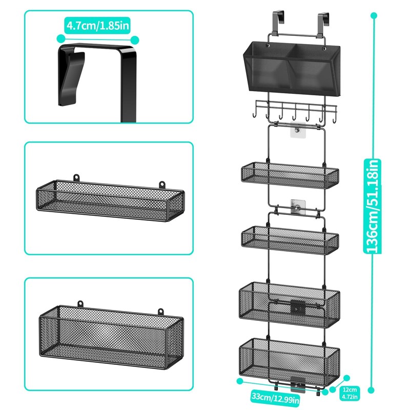 Hapirm Over Door Organizer Hanging - 6 Tier Over The