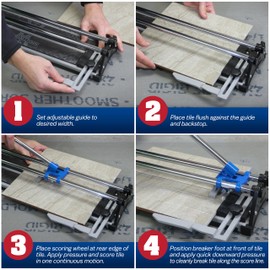 MARSHALLTOWN 17 Inch Tile Cutter, Cuts Ceramic and Glass Mosaic Tile, DIY, TC17