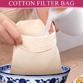 Nut Milk Bag, Cotton, Reusable for Vegetable Milk, Soy Milk, Nut Milk, Juices, Coffee and Wine, Ideal as a Liquid Filter Bag for DIY Drinks and Natural Preparations