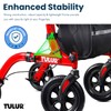 Rollator Walker with Seat, Walkers for Seniors, 10" Rubber Wheels
