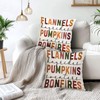 Hello Fall Pillow Covers 18x18 Inch Bonfires Pumpkin Throw Pillows