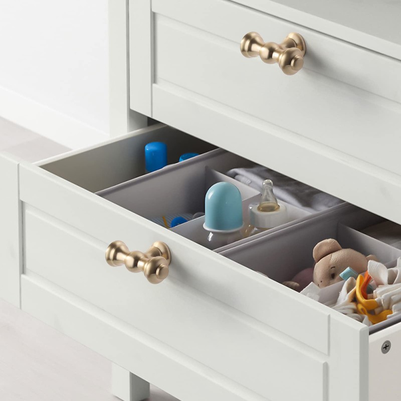 Asidrama 20 Pack Brushed Brass Kitchen Cabinet Knobs Gold Dresser