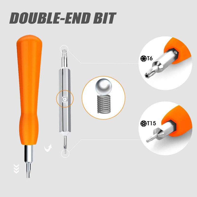 2Pcs Doorbell Screwdriver Set Precision Screwdriver Kit Magnetic Double-Ended Screwdriver
