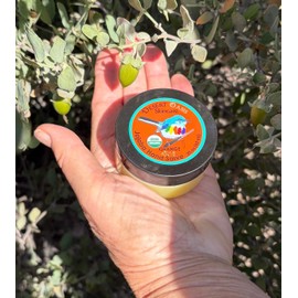 Aceite de jojoba naranja salva de mano, hecho de aceite de jojoba natural, prensado en frío y sin desoderizar y ligeramente perfumado con naranja, 51 g