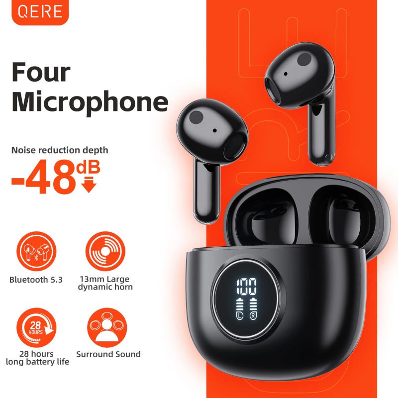 QERE E40 TWS Earbuds Wireless Bluetooth 5 3 140H Standby