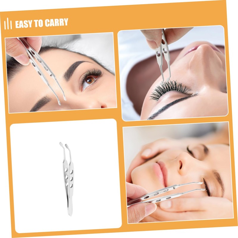 BIUDECO 2pcs Surgical Grade Tweezers Eyelid Treatment Tool for Brow