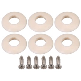 Lovermusic 14x6mm Plastic Washers with Screws Replacement for Guitar Open Gear Semiclosed Tuning Pegs Tuners Pack of 6