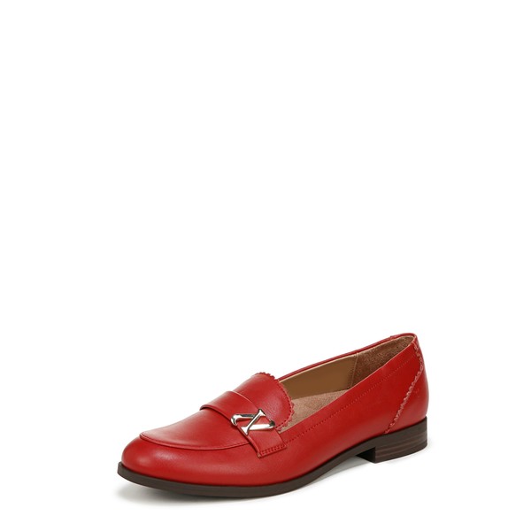 Naturalizer Women's Classic Loafer, Red Smooth, 7.5