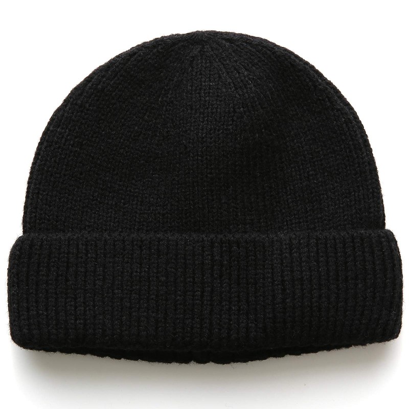 DOANNOTIUM Gorro corto de lana de invierno con puños, para