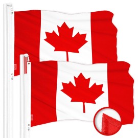 UD_G128 2 Pack: Canada Canadian Flag  1x1.5 Ft  ToughWeave Series Embroidered 210D Polyester  Country Flag, Embroidered Design,