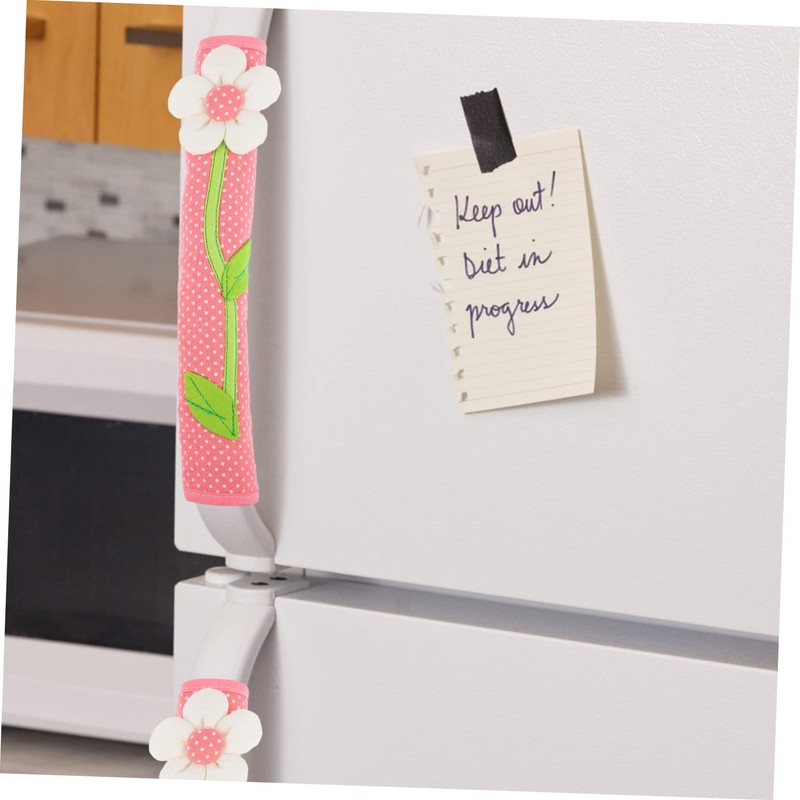 WOONEKY Protect Refrigerator Handles 2pcs Kitchen Gadget Fridge Freezer Door