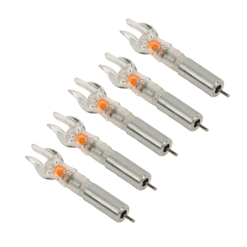 5PCS LED Lighted Nocks Plastic Shell Easy Installation for 6.2mm