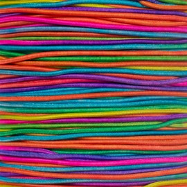 1/32” Elastic Cord Beading Crafting Stretch String in Rainbow