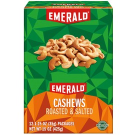 Emerald 94017 Cashew Pieces, 1.25 oz. Tube Package, 12/Box