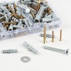 228 Assorted Screws and Wall Plugs Set, Masonry Plasterboard Wall