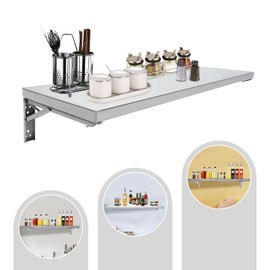 Folding Concession Shelf, Stainless Steel Folding Wall Shelf, Serving Food Shelf Concession Stand Serving Shelf for Concession Windows, Concession Shelf for Kitchen, Restaurant, Garage, Laundry