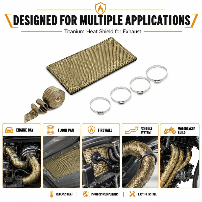 6" x 24" Exhaust Heat Shield Wrap Up to 1450℉