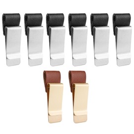 Wolfride Leather Pen Holder for Notebook, Pen Clip, Stainless Steel, Set of 8, Notebook Clip, Easy to Carry, Notebook/Journal Compatible, Students, Office Supplies
