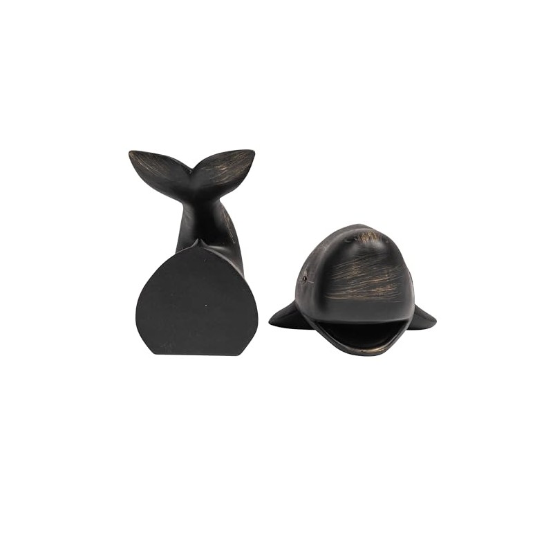 Creative Co-Op DA2625 Resin Whale Bookends