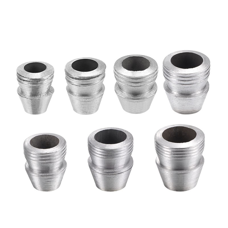 sourcing map 7-Piece Round Steel Handle Wedges Set for Axe