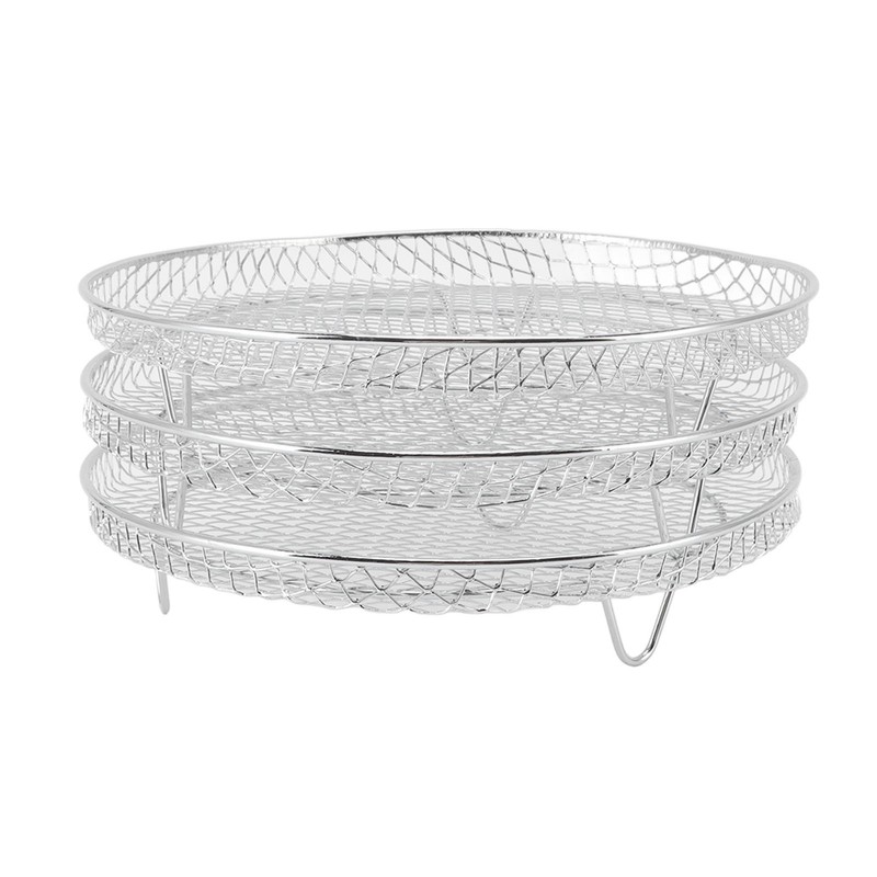 3Pcs Air Fryer Dehydrator Racks Stackable Food Grade Stainless Steel