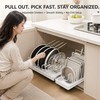 Pull-Out Pot and Pan Lid Organizer Rack for Kitchen Cabinet,