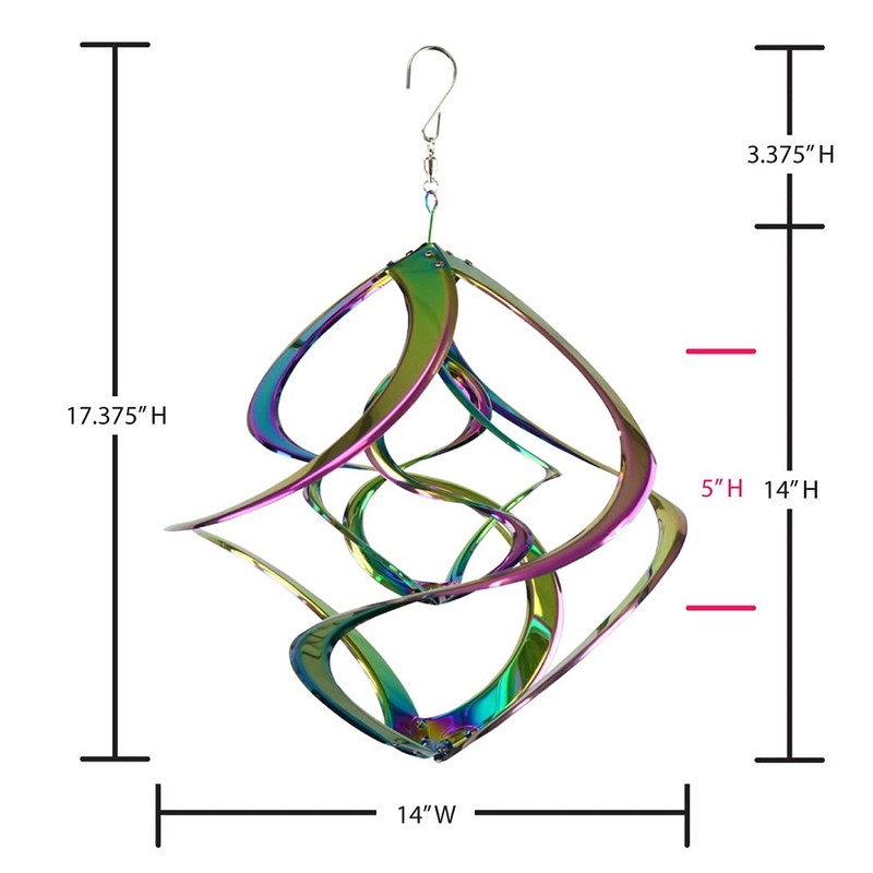 Red Carpet Studios 31065 Hanging Cosmix Wind Spinner, Double Helix,