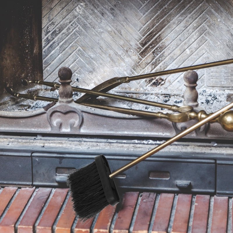 LABRIMP 2pcs Fireplace Cleaning Brush Head Replacement for Efficient Ash