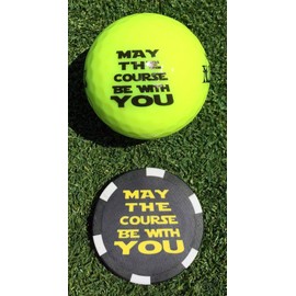 Giggle Golf May The Course Be with You Golf Waffle Towel, Poker Chip & Slim Can Cooler