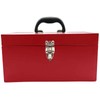 16" Portable Metal Toolbox Large Tool Box 18-Gauge Fishing Tackle