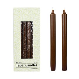 10 Inch Brown Straight Taper Candles