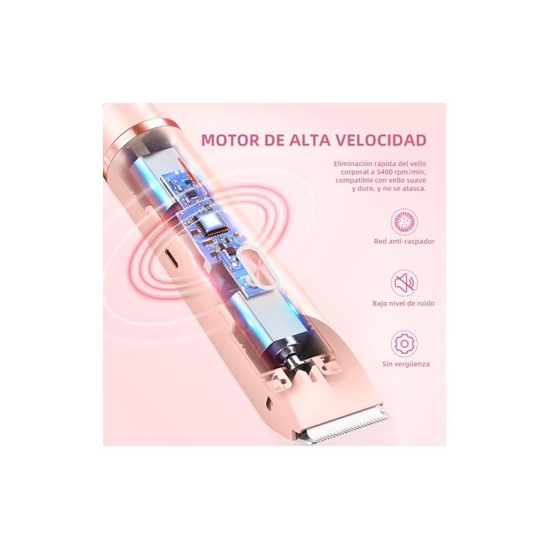 Depiladora Eléctrica y Rasuradora para Mujer 2 en 1, Doble